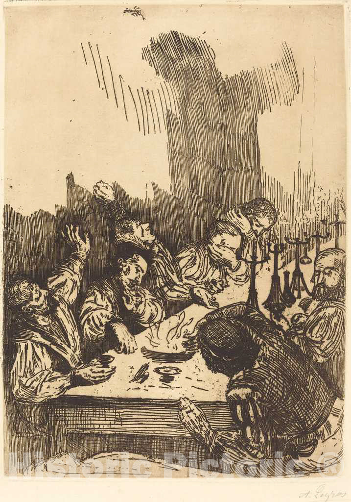 Art Print : Alphonse Legros, Shadow (Ombre) - Vintage Wall Art