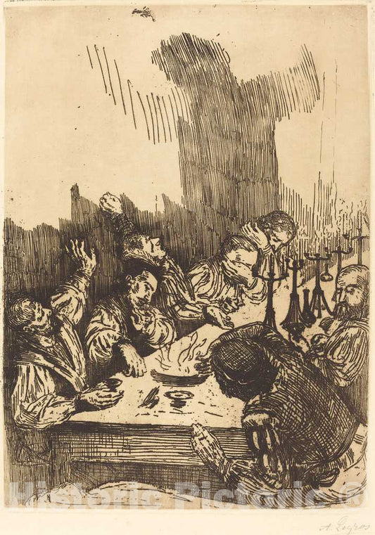 Art Print : Alphonse Legros, Shadow (Ombre) - Vintage Wall Art