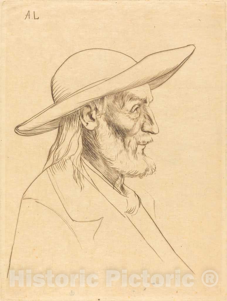 Art Print : Alphonse Legros, Breton Peasant (Paysan Breton) - Vintage Wall Art