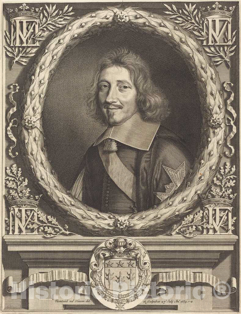 Art Print : Robert Nanteuil, Chancellor Michel Le Tellier, 1659 - Vintage Wall Art
