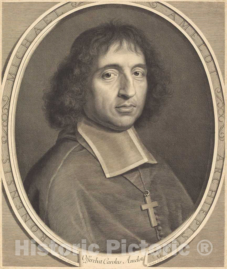 Art Print : Robert Nanteuil, Michel Amelot, 1675 - Vintage Wall Art