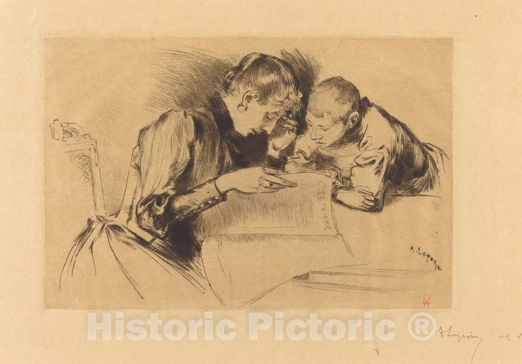 Art Print : Auguste LepÃ¨re, Images (Les Images), 1889 - Vintage Wall Art