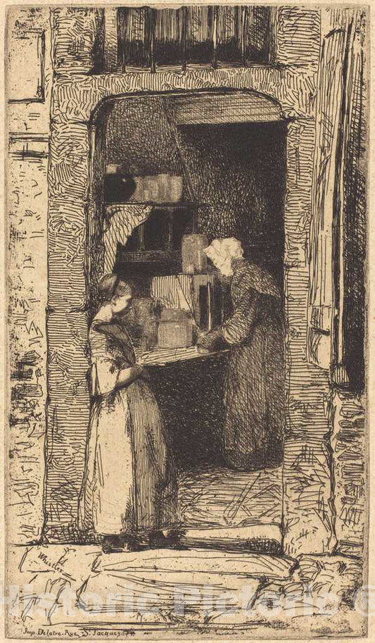 Art Print : James McNeill Whistler, La Marchande de Moutarde, 1858 - Vintage Wall Art