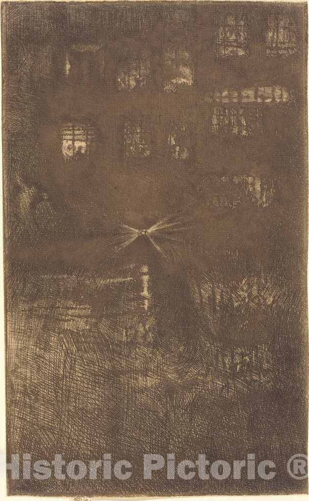 Art Print : James McNeill Whistler, Nocturne: Dance House, 1889 - Vintage Wall Art