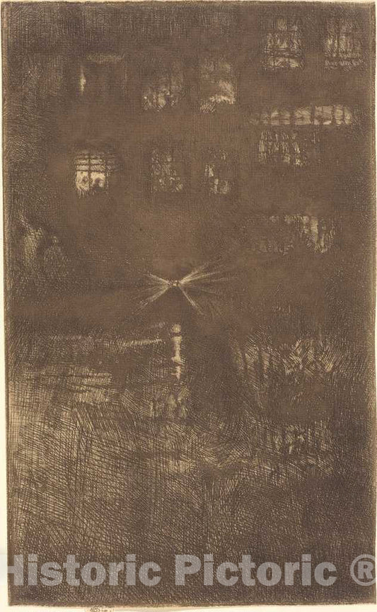 Art Print : James McNeill Whistler, Nocturne: Dance House, 1889 - Vintage Wall Art