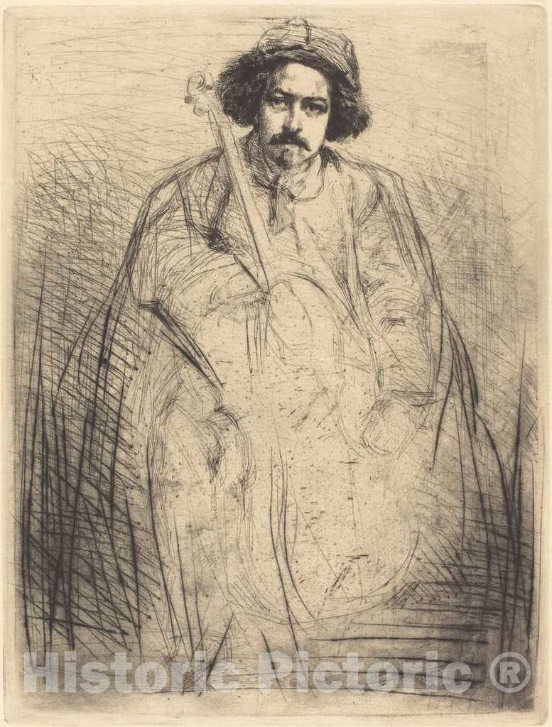 Art Print : James McNeill Whistler, Becquet, 1859 - Vintage Wall Art