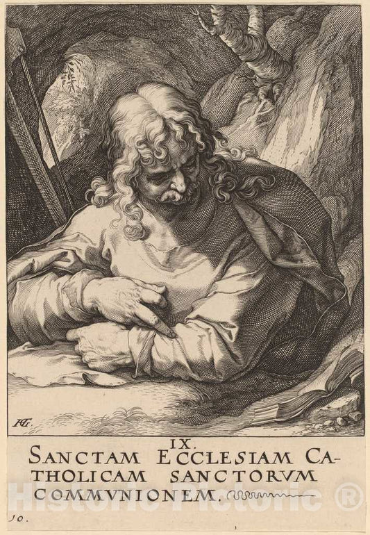 Art Print : Hendrik Goltzius, Saint James The Lesser, 1589 - Vintage Wall Art