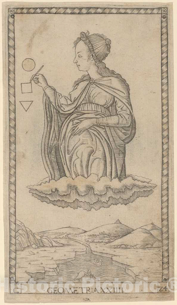 Art Print : Geometria (Geometry), c. 1465 - Vintage Wall Art