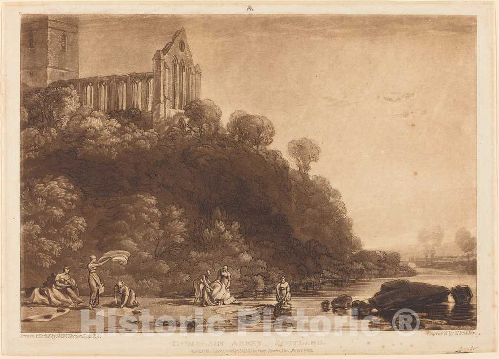 Art Print : Turner and Goff Lupton, Dumblain Abbey, 1816 - Vintage Wall Art