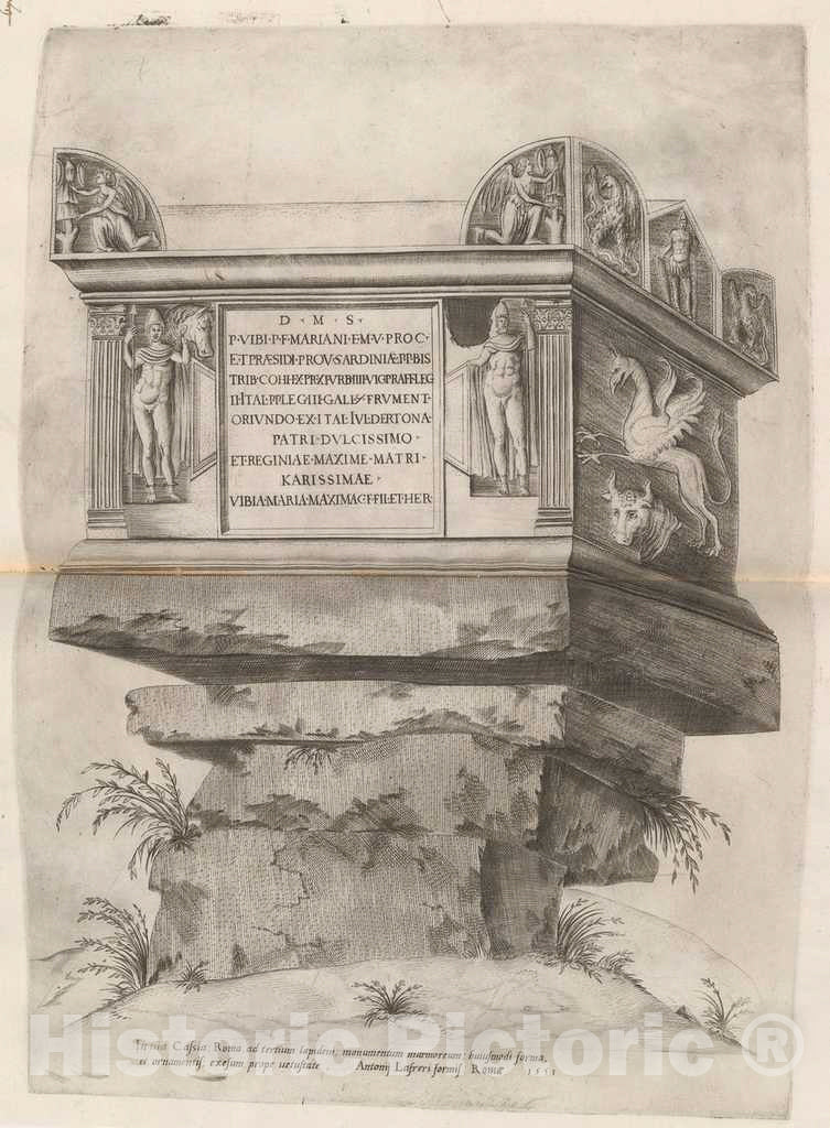 Art Print : Tomb of Nero, 1551 - Vintage Wall Art