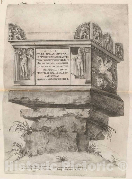 Art Print : Tomb of Nero, 1551 - Vintage Wall Art