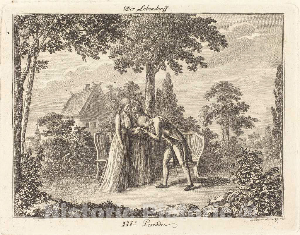 Art Print : Daniel Nikolaus Chodowiecki, Bethrothal, 1793 - Vintage Wall Art