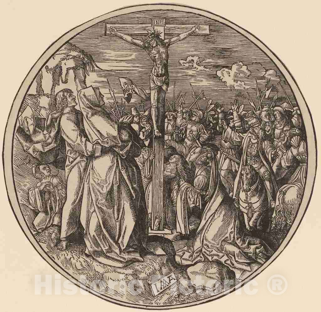 Art Print : Jacob Cornelisz Van Oostsanen, The Crucifixion, 1514 - Vintage Wall Art