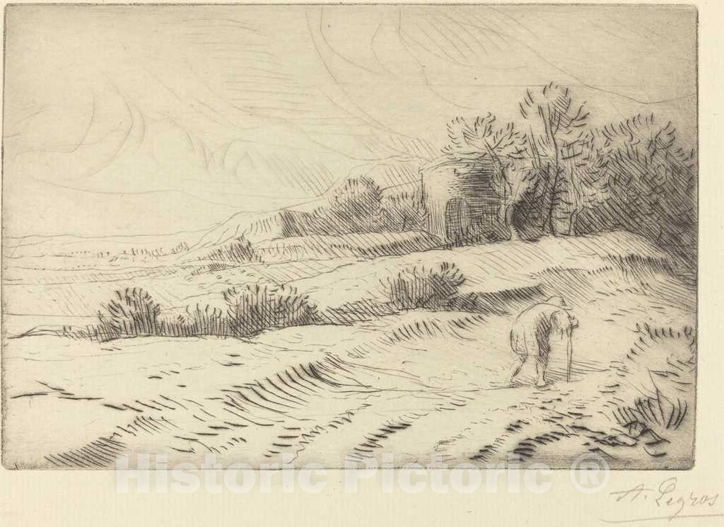 Art Print : Alphonse Legros, Tower (La Tour) - Vintage Wall Art