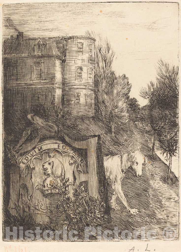Art Print : Alphonse Legros, Ex-Libris Edwin Edwards - Vintage Wall Art