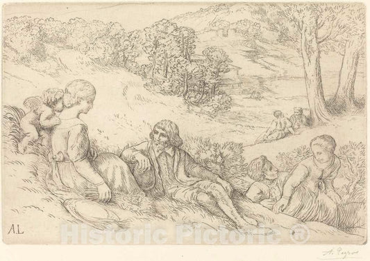 Art Print : Alphonse Legros, Spring (Le Printemps) - Vintage Wall Art