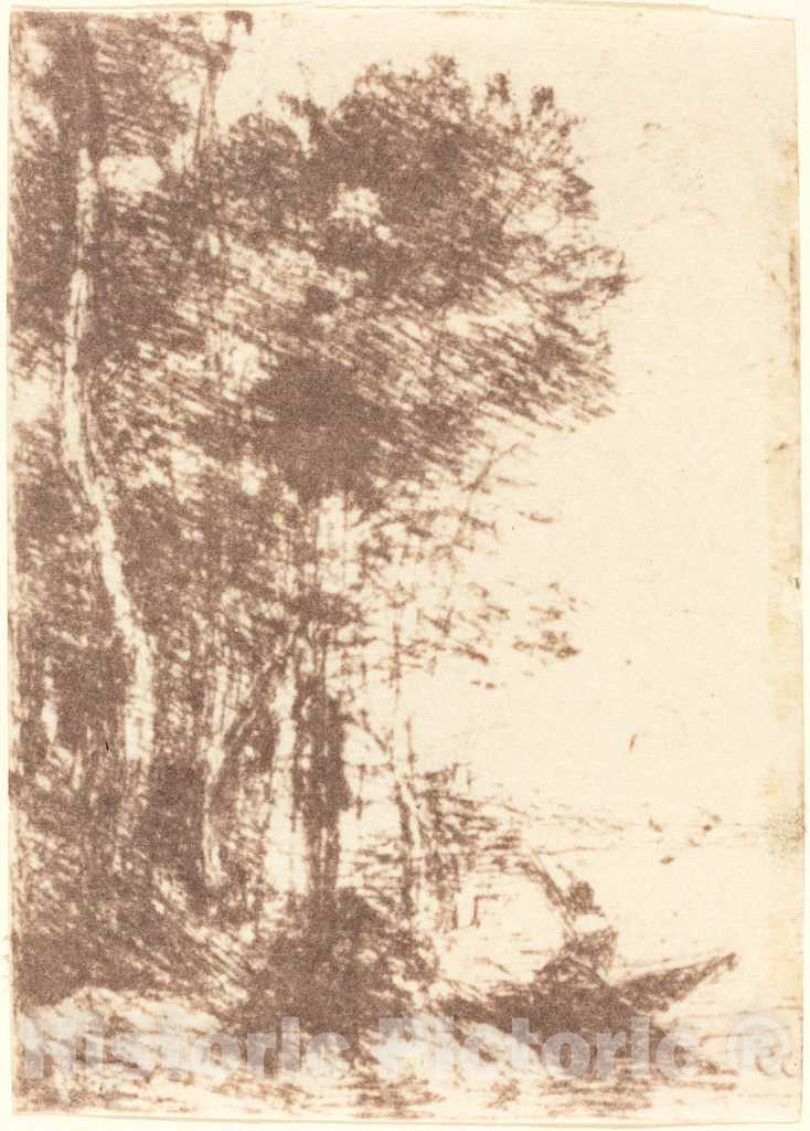 Art Print : Baptiste-Camille Corot, Souvenir of Fampoux (Souvenir de Fampoux), 1854 - Vintage Wall Art