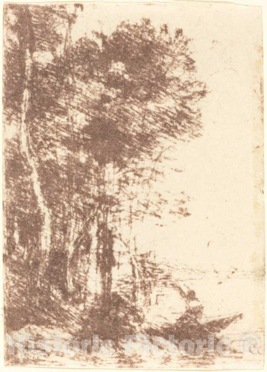 Art Print : Baptiste-Camille Corot, Souvenir of Fampoux (Souvenir de Fampoux), 1854 - Vintage Wall Art