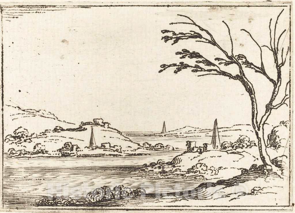 Art Print : Jacques Callot, The Nile Flooding - Vintage Wall Art
