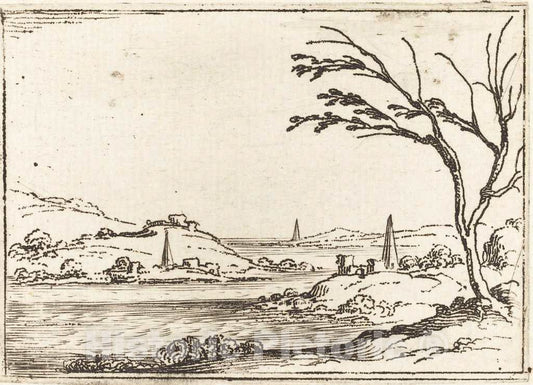 Art Print : Jacques Callot, The Nile Flooding - Vintage Wall Art