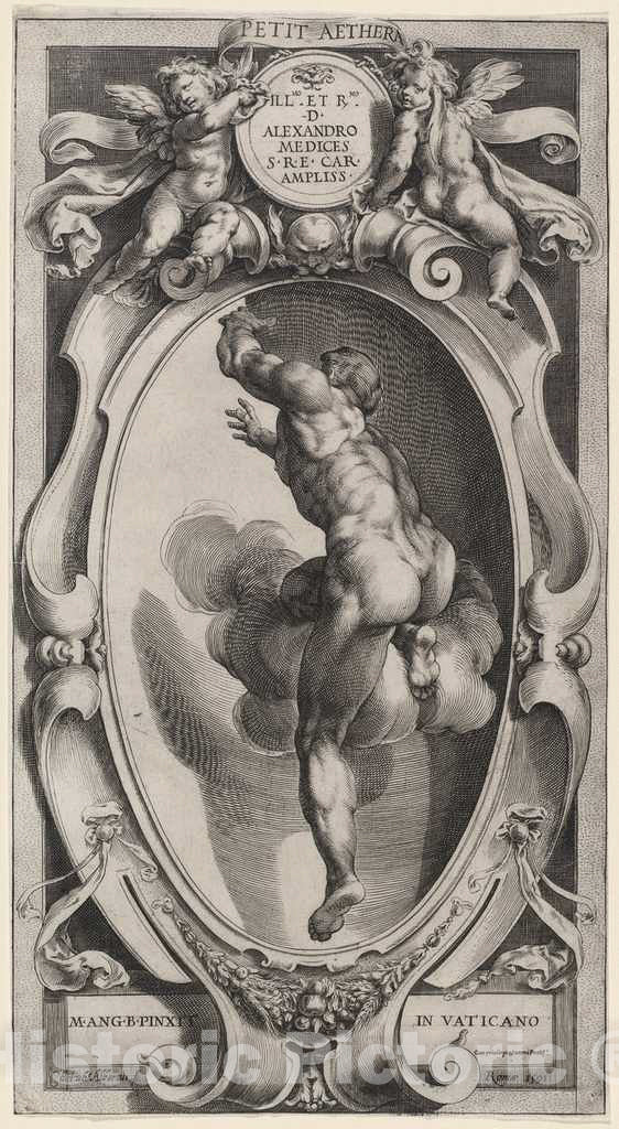 Art Print : Alberti After Michelangelo, A Blessed Spirit, 1591 - Vintage Wall Art