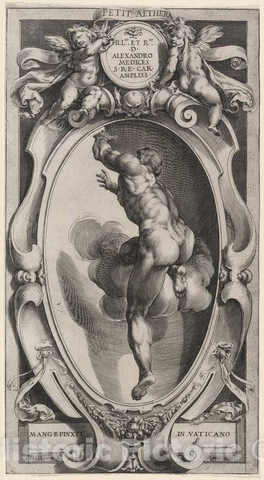 Art Print : Alberti After Michelangelo, A Blessed Spirit, 1591 - Vintage Wall Art