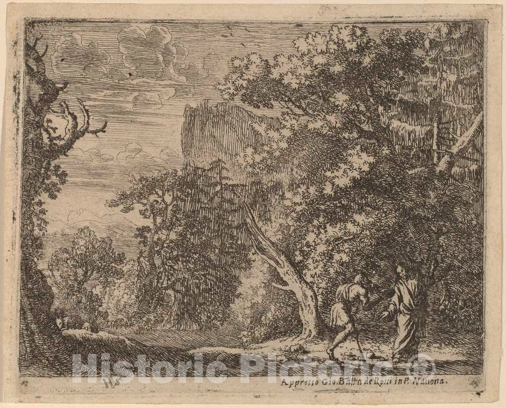 Art Print : Herman Van Swanevelt, Temptation of Christ - Vintage Wall Art