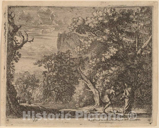 Art Print : Herman Van Swanevelt, Temptation of Christ - Vintage Wall Art