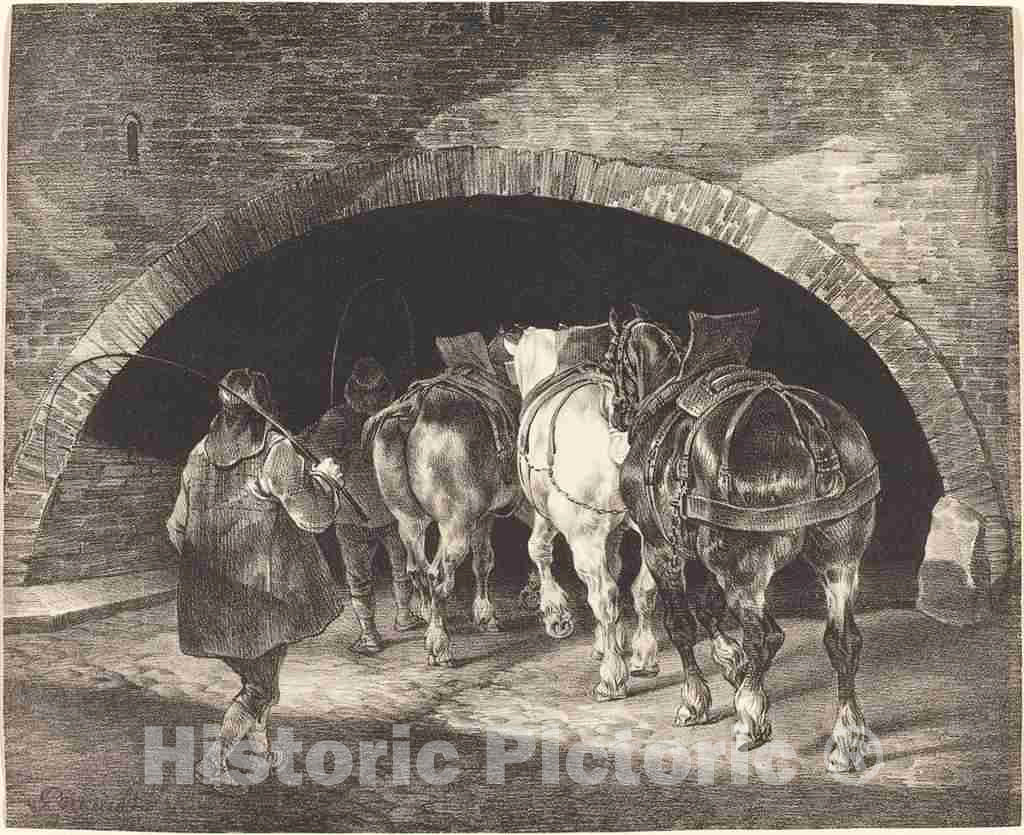 Art Print : ThÃ©odore Gericault, Adelphi Wharf, 1821 - Vintage Wall Art