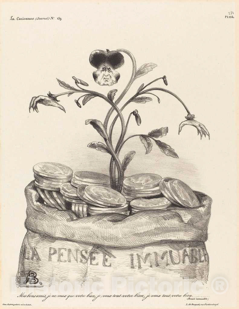 Art Print : Auguste Bouquet, La PensÃ©e Immunable - Vintage Wall Art