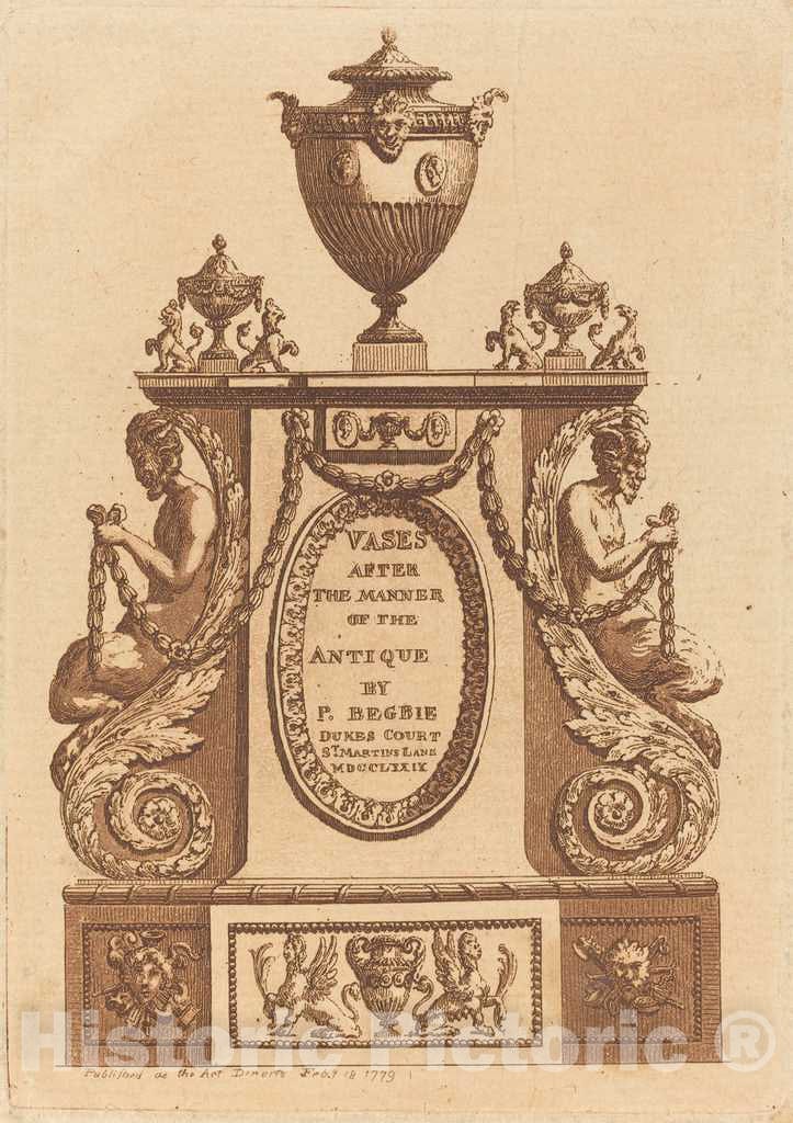 Art Print : Patrick Begbie, Title Page, 1779 - Vintage Wall Art