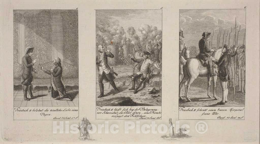 Art Print : Daniel Nikolaus Chodowiecki, Anecdotes of King Frederik II, 1793 - Vintage Wall Art