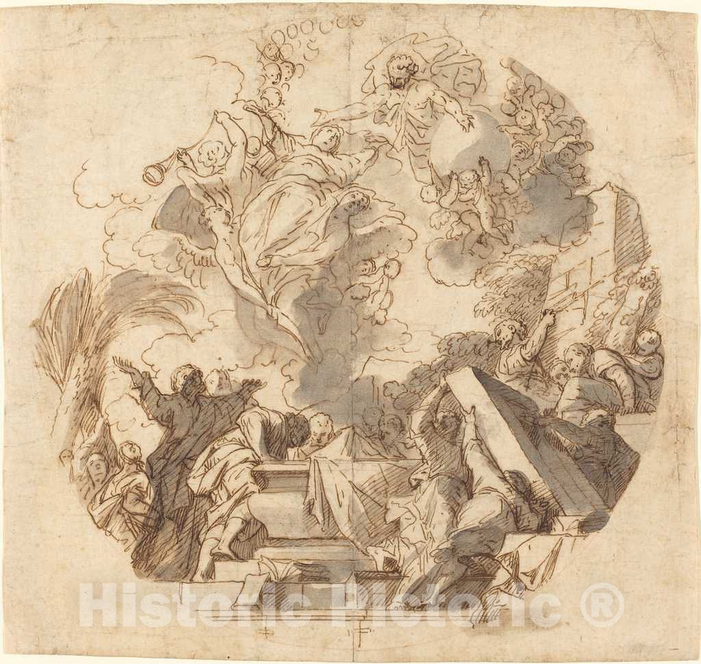 Art Print : Melchior Steidl, The Assumption of The Virgin, 1704 - Vintage Wall Art