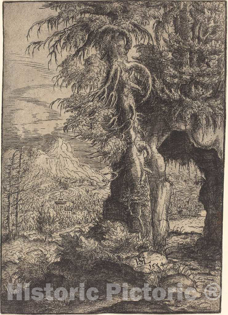 Art Print : Hanns Lautensack, The Gate in The Rocks, 1554 - Vintage Wall Art