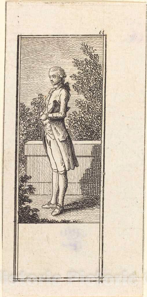 Art Print : Daniel Nikolaus Chodowiecki, Young Man with Hat Under Arm, 1784 - Vintage Wall Art