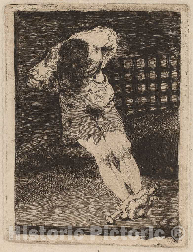 Art Print : Francisco de Goya, La seguridad de un REO no Exige tormento (The Custody of a Criminal Does Not Call for Torture, c. 1810 - Vintage Wall Art