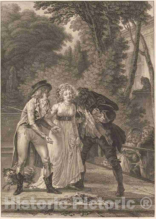 Art Print : LingÃ©e After Jacques TouzÃ©, Le baiser rendu: Le baiser rendu - Vintage Wall Art