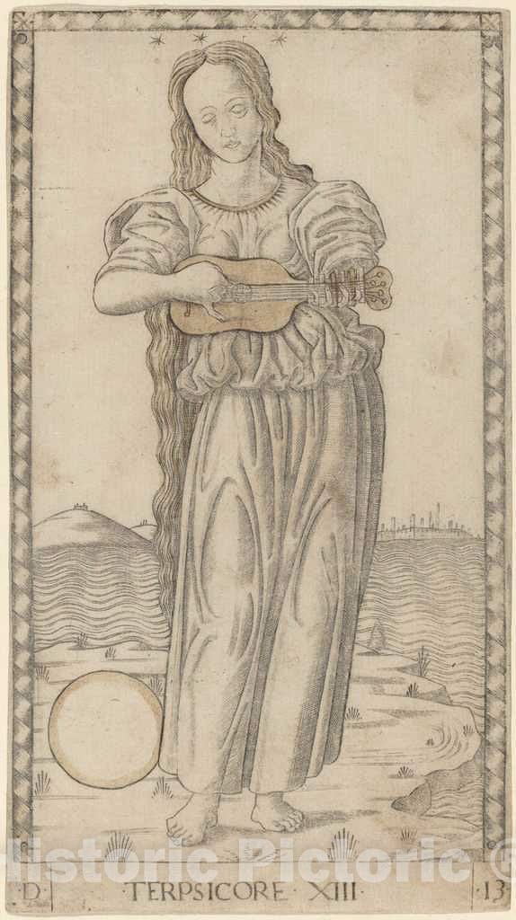 Art Print : Terpsicore (Terpsichore), c. 1465 - Vintage Wall Art