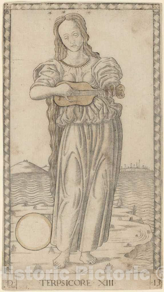 Art Print : Terpsicore (Terpsichore), c. 1465 - Vintage Wall Art