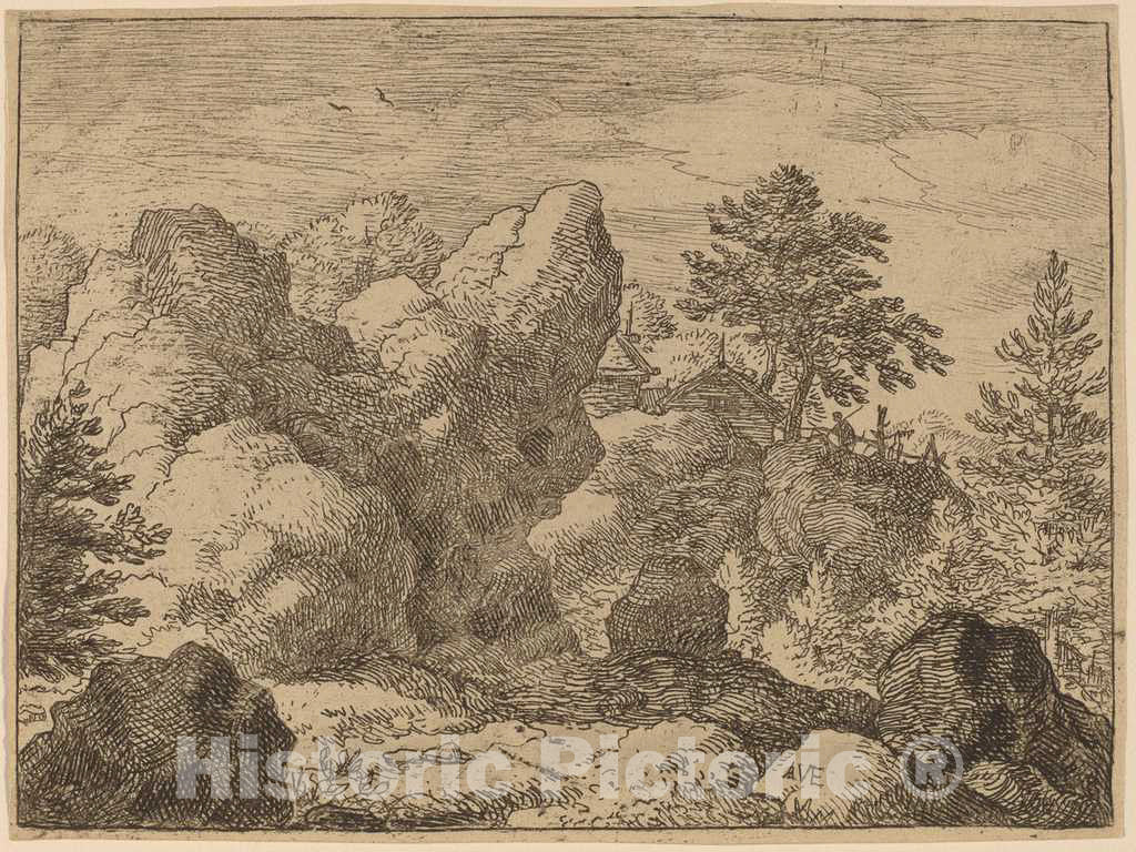 Art Print : Allart Van Everdingen, The Pointed Rock, c.1651 - Vintage Wall Art