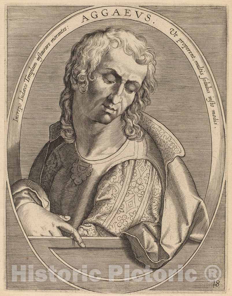 Art Print : Galle After Jan Van der Straet, Aggaeus, 1613 - Vintage Wall Art
