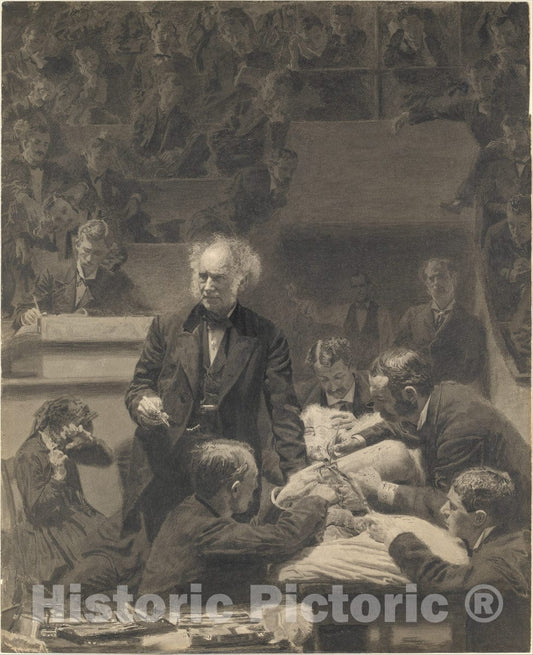 Art Print : Thomas Eakins - Gross Clinic : Vintage Wall Art