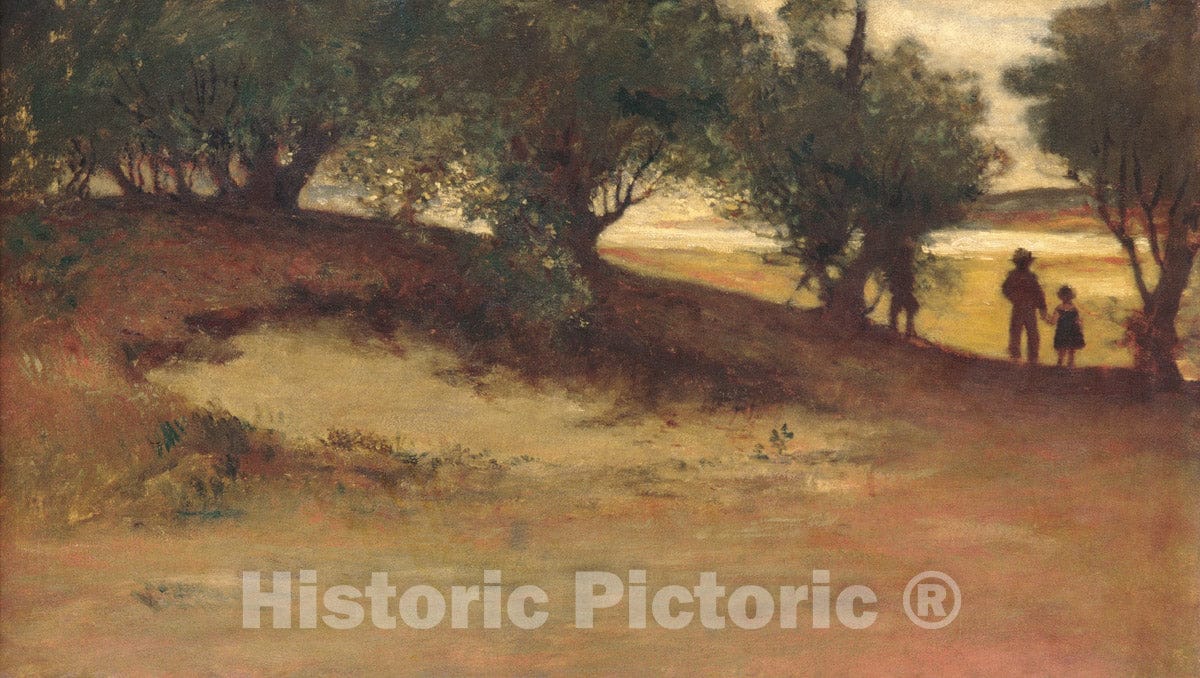 Art Print : William Morris Hunt - Sand Bank with Willows, Magnolia : Vintage Wall Art
