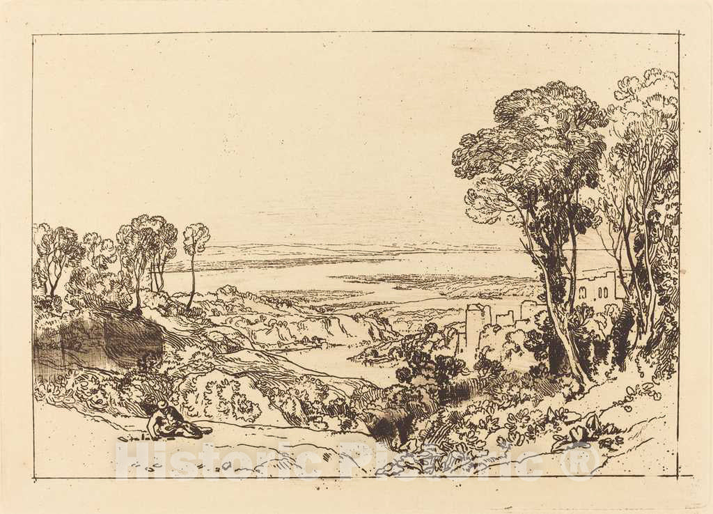 Art Print : Joseph Mallord William Turner, Junction of Severn and Wye, 1811 - Vintage Wall Art