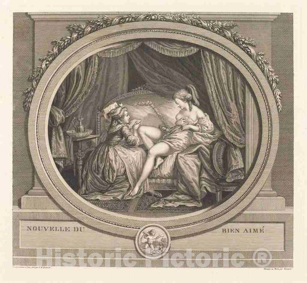 Art Print : Queverdo and Romanet, Nouvelles du bien-aime - Vintage Wall Art