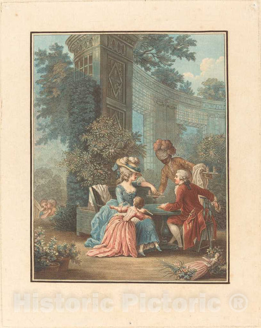 Art Print : Bonnet After Baudouin, Le Gouter - Vintage Wall Art