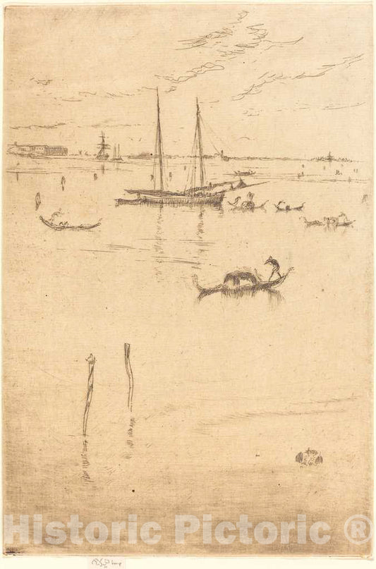 Art Print : James McNeill Whistler, The Little Lagoon, c.1880 - Vintage Wall Art