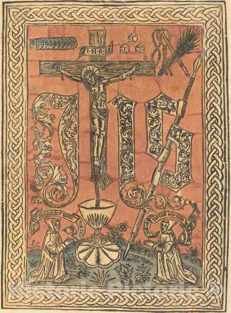 Art Print : The Sacred Monogram, c. 1500 - Vintage Wall Art