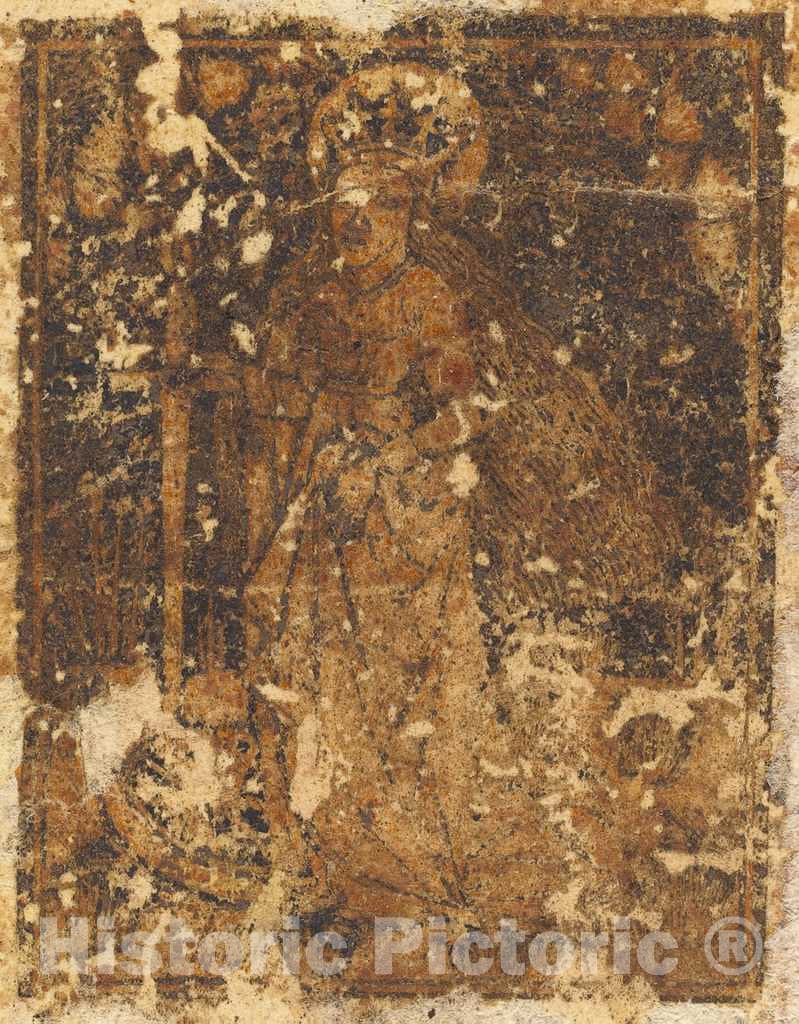 Art Print : Saint Catherine [Verso], in or After 1470 - Vintage Wall Art
