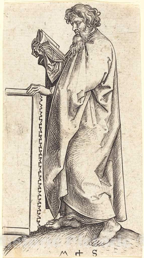 Art Print : Martin Schongauer, Saint Simon, c. 1480 - Vintage Wall Art
